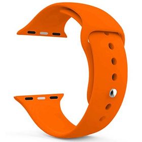 Microsonic Apple Watch Series 5 40 mm Active Flex Wristband Turuncu Uyumlu Kordon