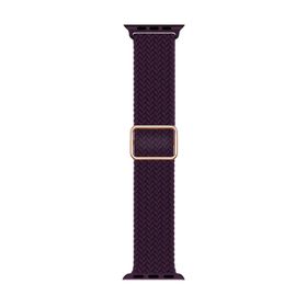 Microsonic Apple Watch Series 5 40 mm Braided Loop Band Bordo Akıllı Saat Kordonu