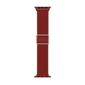 Microsonic Apple Watch Series 5 40 mm Braided Loop Band Kırmızı Akıllı Saat Kordonu