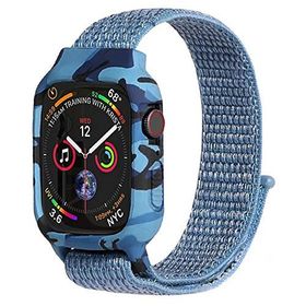 Microsonic Apple Watch Series 5 40 mm Camouflage Armor Pro Mavi Kordon