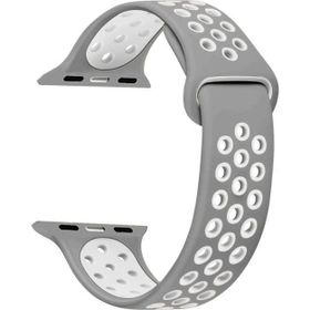 Microsonic Apple Watch Series 5 40 mm Gri Beyaz Rainbow Sport Band Kordon