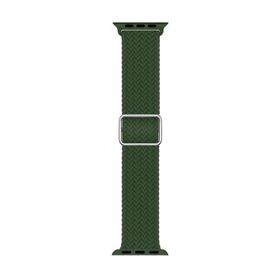 Microsonic Apple Watch Series 5 40 mm Knitted Fabric Loop Koyu Yeşil Uyumlu Kordon