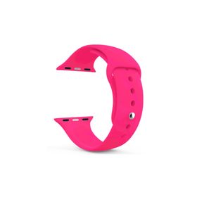 Microsonic Apple Watch Series 5 40 mm Silikon Koyu Pembe Saat Kordon