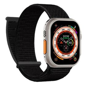 Microsonic Apple Watch Series 5 44 mm Hasırlı Woven Siyah Uyumlu Kordon