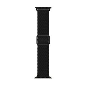 Microsonic Apple Watch Series 5 44 mm Knitted Fabric Loop Siyah Uyumlu Kordon