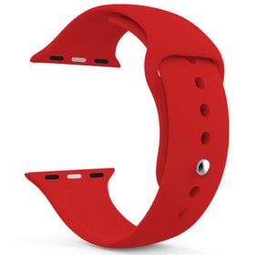 Microsonic Apple Watch Series 6 40 mm Active Flex Wristband Kırmızı Uyumlu Kordon