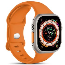 Microsonic Apple Watch Series 6 40 mm Active Flex Wristband Turuncu Uyumlu Kordon
