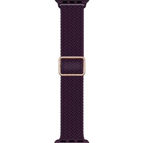 Microsonic Apple Watch Series 6 40 mm Braided Loop Band Bordo Kordon