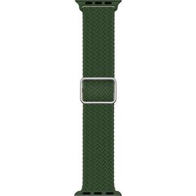Microsonic Apple Watch Series 6 40 mm Braided Loop Band Koyu Yeşil Kordon
