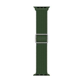 Microsonic Apple Watch Series 6 40 mm Braided Loop Band Koyu Yeşil Kordon