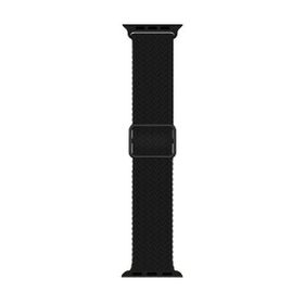 Microsonic Apple Watch Series 6 40 mm Braided Loop Band Siyah Kordon