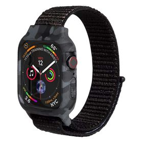 Microsonic Apple Watch Series 6 40 mm Camouflage Armor Pro Siyah Kordon