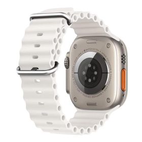 Microsonic Apple Watch Series 6 40 mm Ocean Band Beyaz Kordon