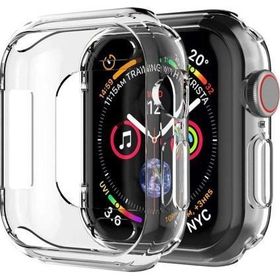 Microsonic Apple Watch Series 6 40 mm Şeffaf 360 Full Round Soft Silicone Kılıf