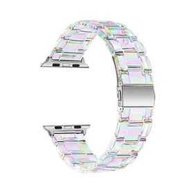 Microsonic Apple Watch Series 6 40 mm Stainless Transparent Clear Çok Renkli Kordon