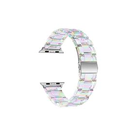 Microsonic Apple Watch Series 6 40 mm Stainless Transparent Clear Çok Renkli Kordon