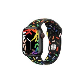 Microsonic Apple Watch Series 6 40 mm V2 Pride Edition Siyah Silikon Kordon