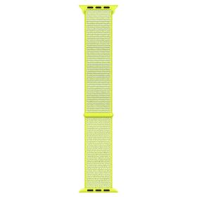 Microsonic Apple Watch Series 6 40 mm Woven Sport Loop Sarı Hasırlı Kordon