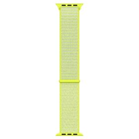 Microsonic Apple Watch Series 6 40 mm Woven Sport Loop Sarı Hasırlı Kordon