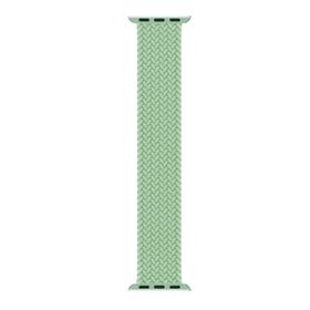 Microsonic Apple Watch Series 6 44 mm Braided Solo Loop Band Açık Yeşil Kordon