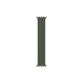 Microsonic Apple Watch Series 6 44 mm Braided Solo Loop Band Koyu Yeşil Medium 147 mm Kordon