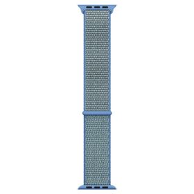 Microsonic Apple Watch Series 6 44 mm Hasırlı Woven Sport Loop Mavi Saat Kordon