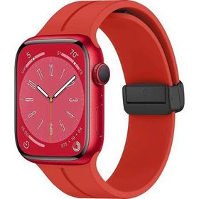 Microsonic Apple Watch Series 6 44 mm Ribbon Line Kırmızı Kordon
