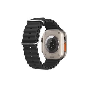 Microsonic Apple Watch Series 6 44 mm Siyah Ocean Band Kordon