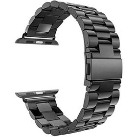 Microsonic Apple Watch Series 6 Siyah Metal 44 mm Stainless Steel Saat Kordonu