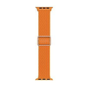 Microsonic Apple Watch Series 7 41 mm Braided Loop Band Turuncu Kordon