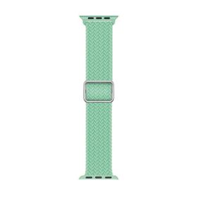 Microsonic Apple Watch Series 7 41 mm Braided Loop Band Yeşil Kordon