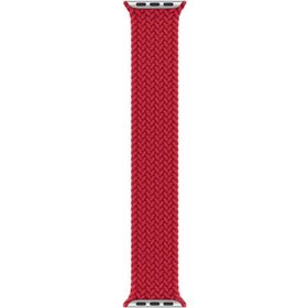 Microsonic Apple Watch Series 7 41 mm Braided Solo Loop Band Kırmızı 127 mm Small Kordon