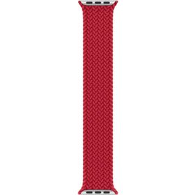 Microsonic Apple Watch Series 7 41 mm Braided Solo Loop Band Kırmızı 127 mm Small Kordon