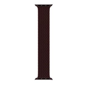 Microsonic Apple Watch Series 7 41 mm Braided Solo Loop Band Koyu Bordo Kordon