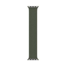 Microsonic Apple Watch Series 7 41 mm Braided Solo Loop Band Koyu Yeşil 127 mm Small Kordon
