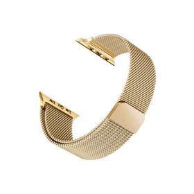Microsonic Apple Watch Series 7 41 mm Gold Milanese Loop Kordon