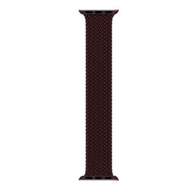 Microsonic Apple Watch Series 7 41 mm Large 160 mm Braided Solo Loop Band Koyu Bordo Kordon
