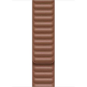 Microsonic Apple Watch Series 7 41 mm Leather Link Band Kahverengi Kordon