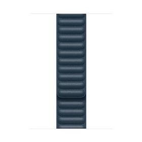 Microsonic Apple Watch Series 7 41 mm Leather Link Band Lacivert Kordon