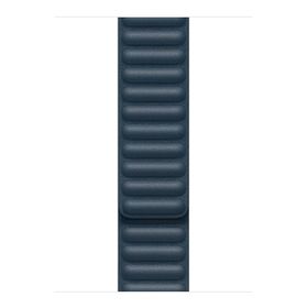 Microsonic Apple Watch Series 7 41 mm Leather Link Band Lacivert Kordon