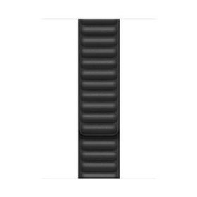 Microsonic Apple Watch Series 7 41 mm Leather Link Band Siyah Kordon