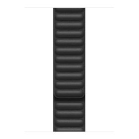 Microsonic Apple Watch Series 7 41 mm Leather Link Band Siyah Kordon