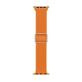 Microsonic Apple Watch Series 7 41 mm Leather Link Band Turuncu Uyumlu Kordon