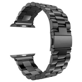 Microsonic Apple Watch Series 7 41 mm Siyah Metal Stainless Steel Kordon