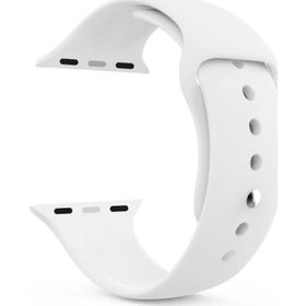 Microsonic Apple Watch Series 7 45 mm Beyaz Silikon Kordon
