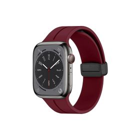 Microsonic Apple Watch Series 7 45 mm Bordo Ribbon Line Kordon