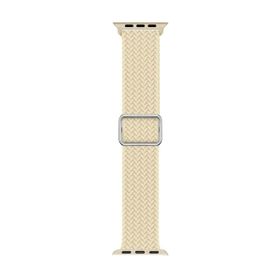 Microsonic Apple Watch Series 7 45 mm Braided Loop Band Bej Kordon