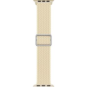 Microsonic Apple Watch Series 7 45 mm Braided Loop Band Bej Kordon