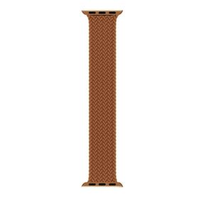 Microsonic Apple Watch Series 7 45 mm Braided Solo Loop Band Kahverengi Kordon