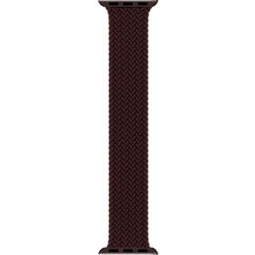 Microsonic Apple Watch Series 7 45 mm Braided Solo Loop Band Koyu Bordo 127 mm Small Kordon